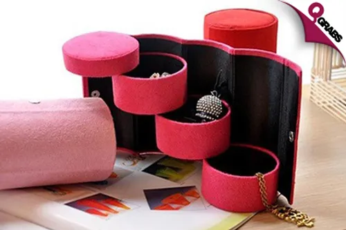 From QR29 Be Tidy with a 3 Tier Jewelry Organizer - Choose from Three Feminine Colors! (Up to QR147 Value)